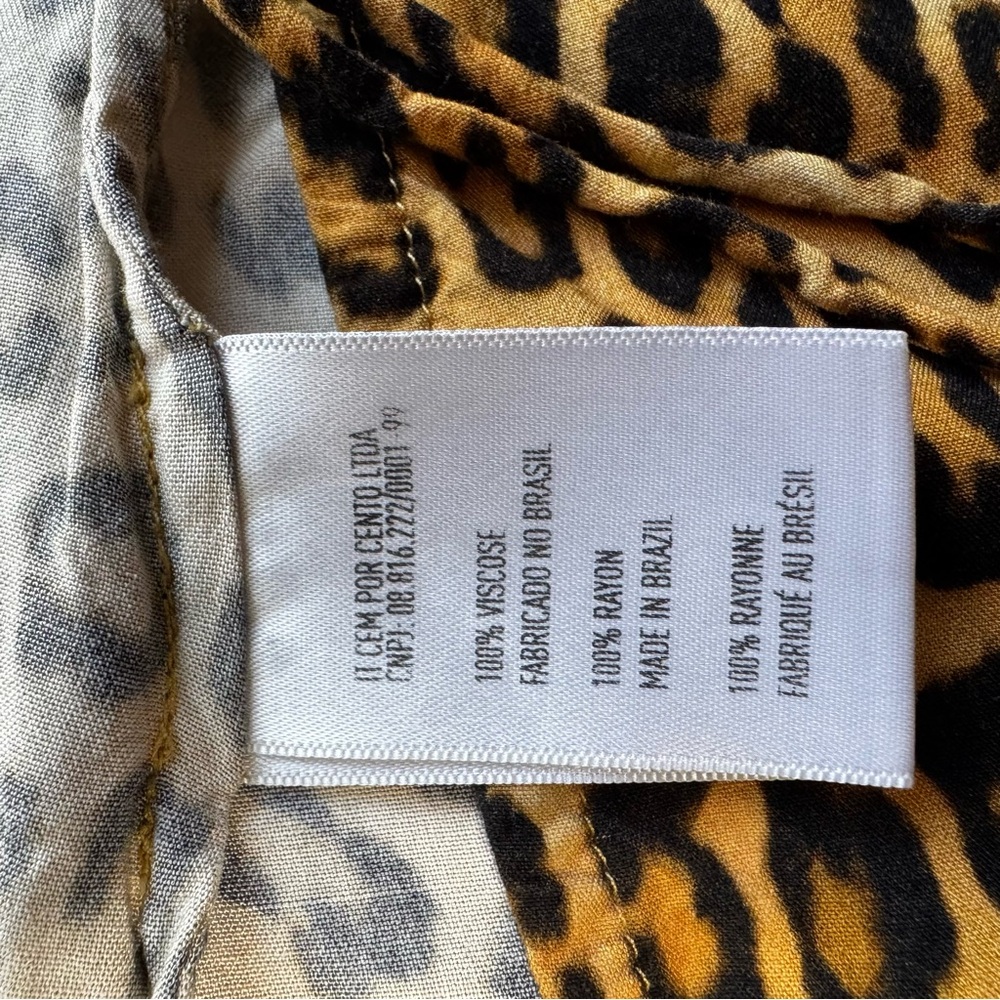 Vix Paula Hermanny Leopard Animal Print Swim Coverup Size Large - Picture 11 of 13